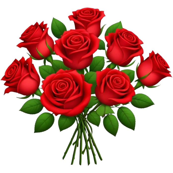 Red roses emoji