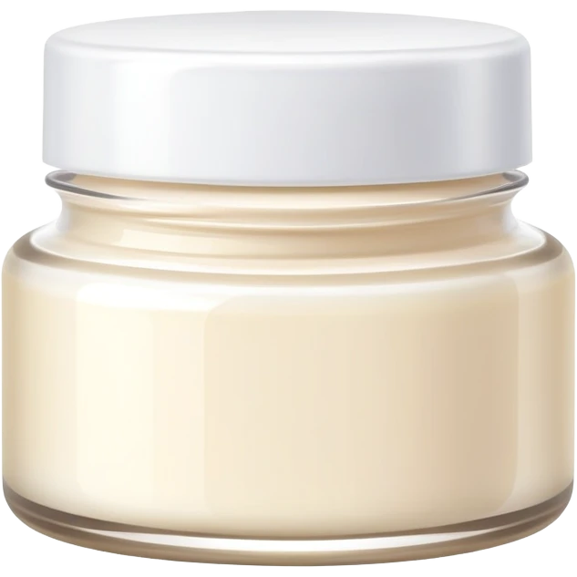 Moisturizer cream jar with lotion emoji