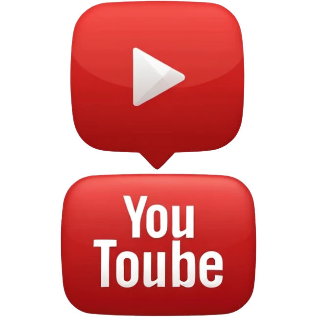 youtube logo play button animated you tube text emoji