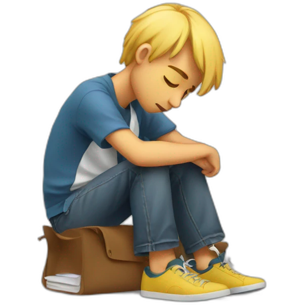 Sad student failed emoji