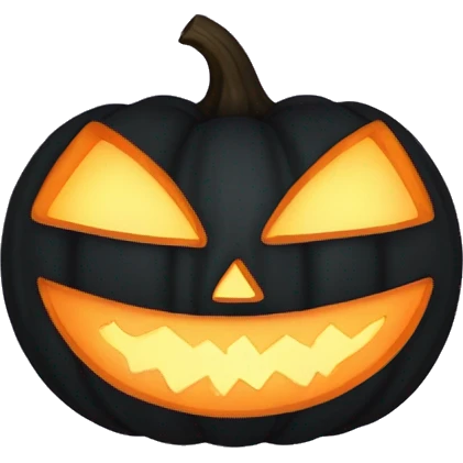 Jack o lantern with grin triangle eyes and triangle nose emoji