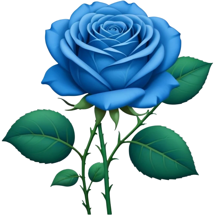 Blue rose, identical to the standard rose emoji but blue in color instead of red emoji