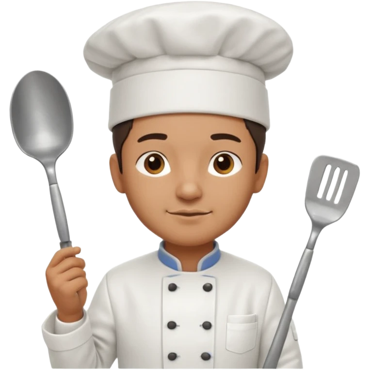Create a highly polished, 3D game UI–style illustration of a chef.  emoji