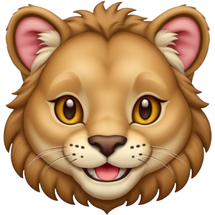 Cute cougar emoji similar to the lion emoji but instead it’s a cougar emoji
