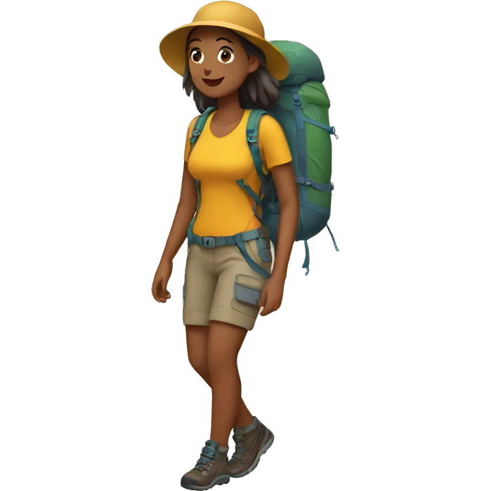 Woman is Hiking emoji