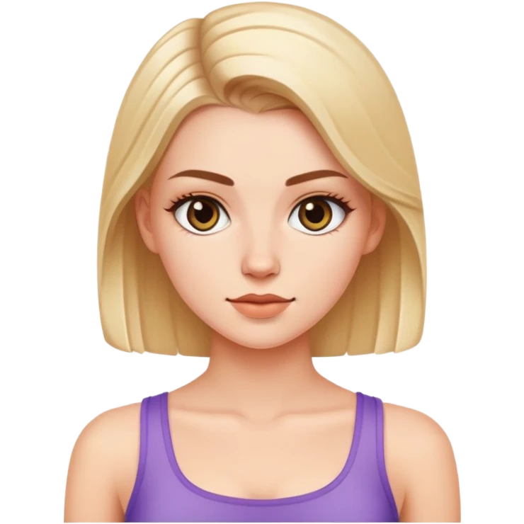 White girl wearing crop top emoji