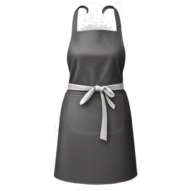 Realistic isolated light eal kitchen apron tied in the front. emoji
