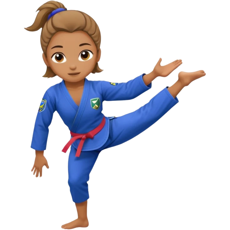 gymnast girl wearing a bjj gi emoji