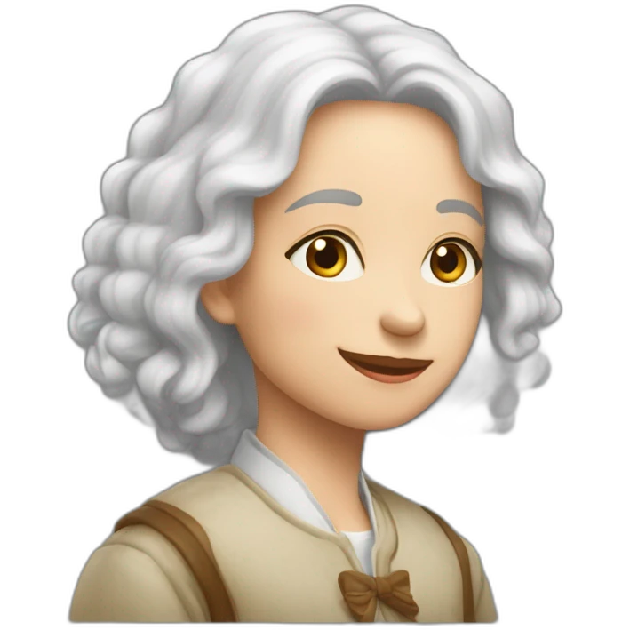 красноволосая красивая девушка с прической каре и с магическим шаром emoji