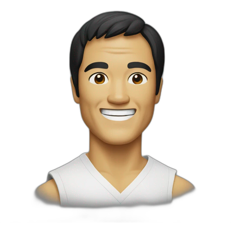 bruce lee smiling emoji