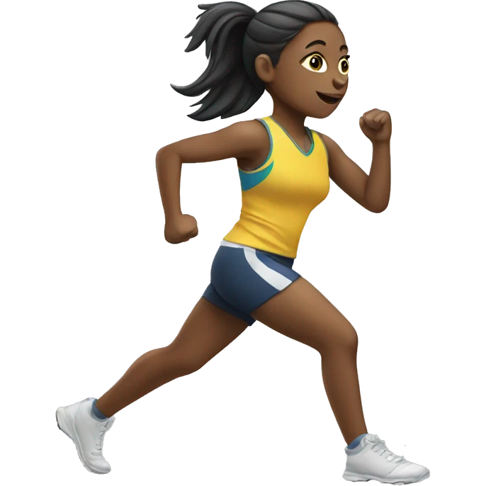 Girl doing sport emoji