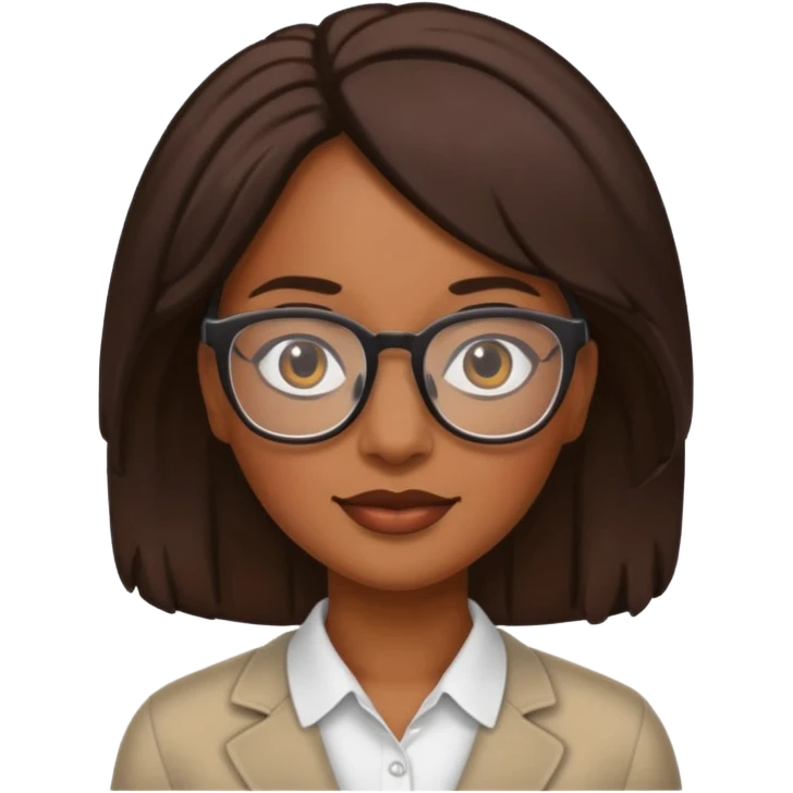 Black women with glasses  emoji