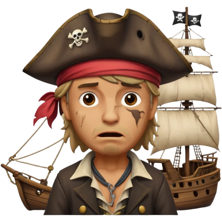 Gemisi batan bir korsan emoji