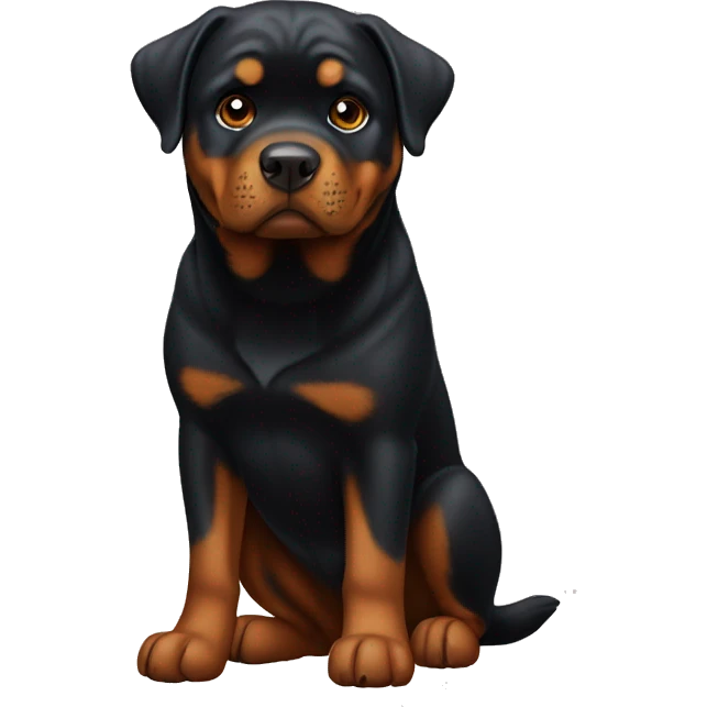 Rottweiler pooping emoji