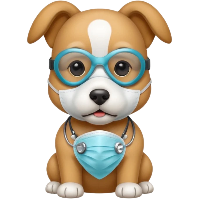 doctor dog Wearing Medical Mask emoji