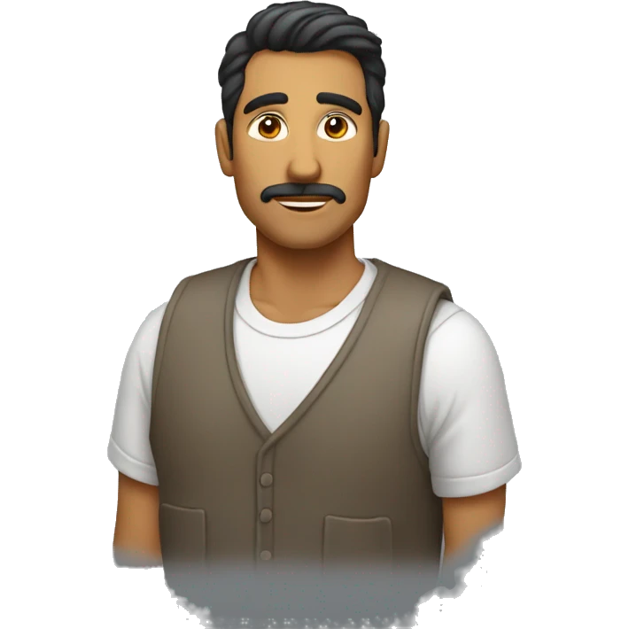 Hombre enojado que no le importa nada emoji