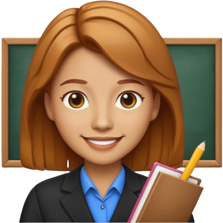 teacher emoji caramel hair light skin emoji