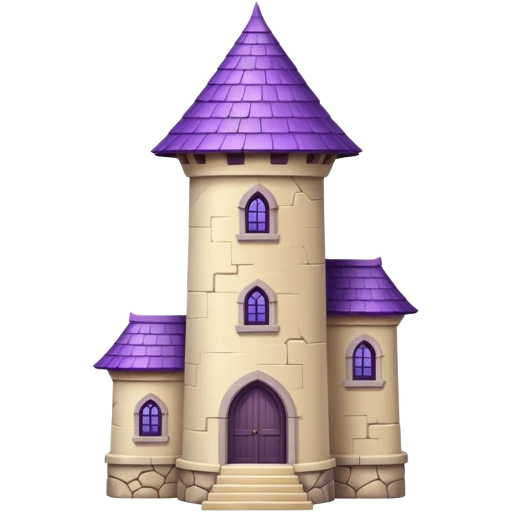 exile tower with purple roof and cream walls emoji