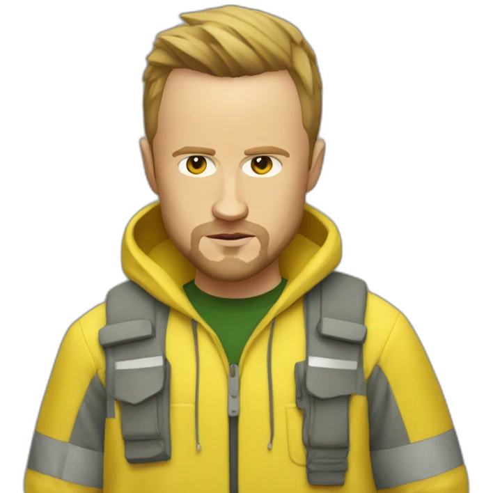 Jesse Pinkman in a yellow jumpsuit emoji