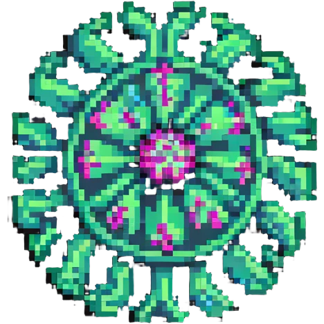 pixelated virus microbe emoji