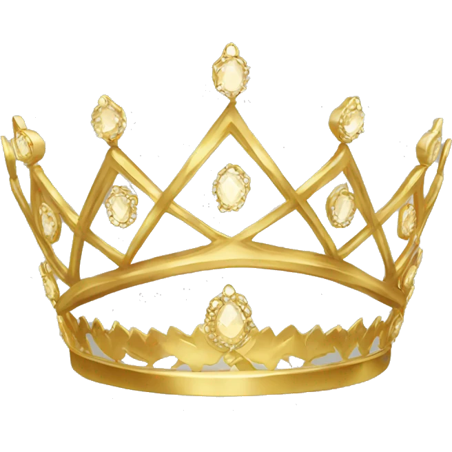 pretty gold tiara  emoji