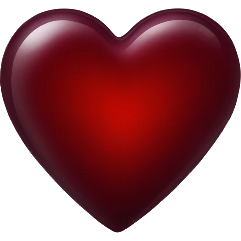 dark red glass heart emoji