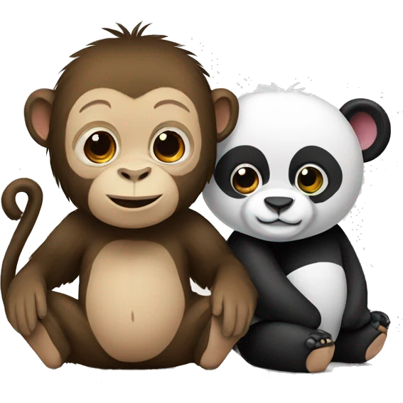 monkey and panda emoji