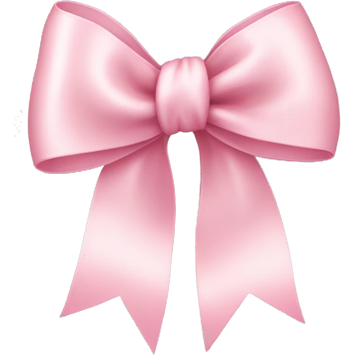 light pink ribbon bow emoji