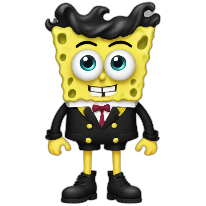 spongebob goth in balanciaga emoji