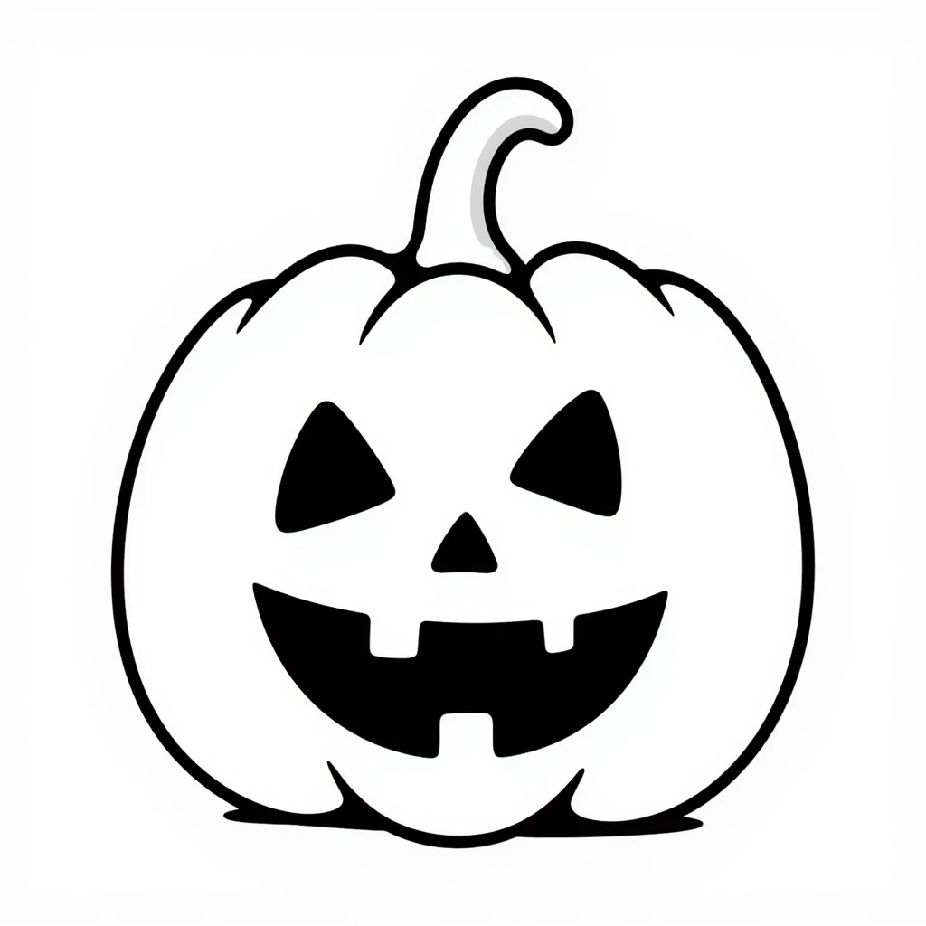 A Halloween jack-o-lantern pumpkin with a carved face in pastel colors (dd9fb0, ffc6d3, a3bfc9, c4bee2, f1b091), hand-drawn doodle style emoji