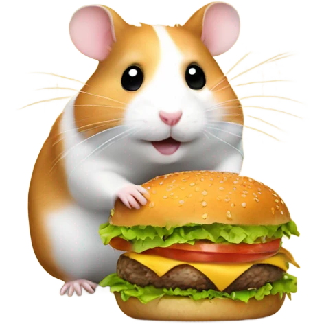 Hamster with a burger emoji