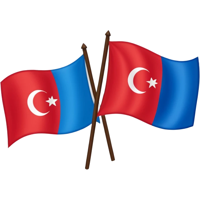 Doğu Türkistan Bayrağı+Türk Bayrağı+Azerbaycan Bayrağı emoji