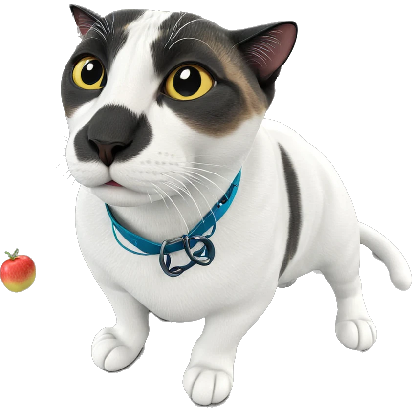 realistic fruit loving cat emoji