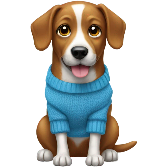 Dog with skibidi toilet jumper on emoji