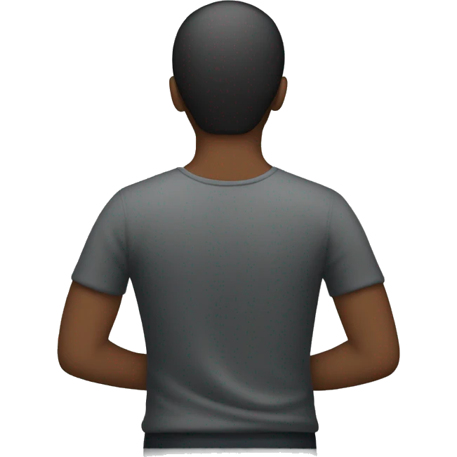person with their back turned and hand up emoji