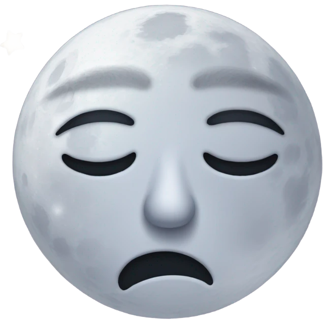 Sleepy moon emoji