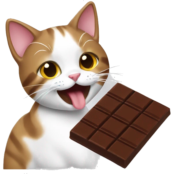 cat eating chocolate  emoji