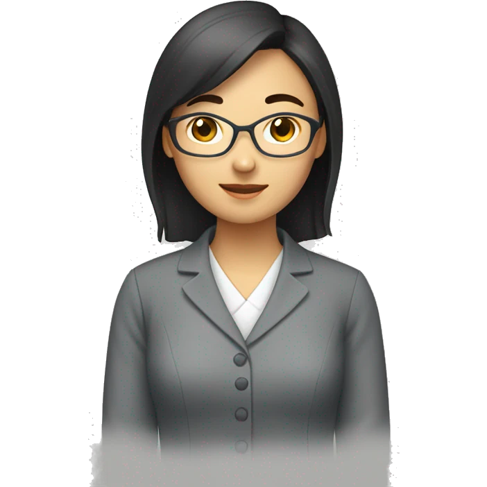 A asian woman teacher doing online class emoji