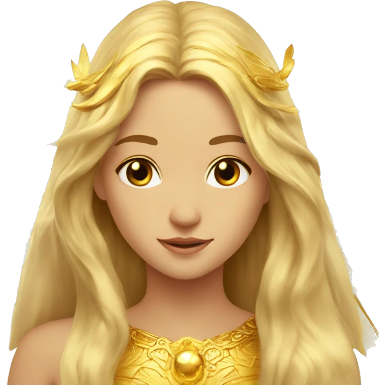 big wings, sun, gold, Beautiful, fairy, long hair emoji
