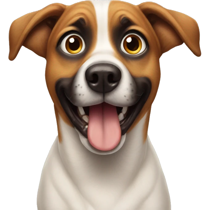 very surprised dog emoji