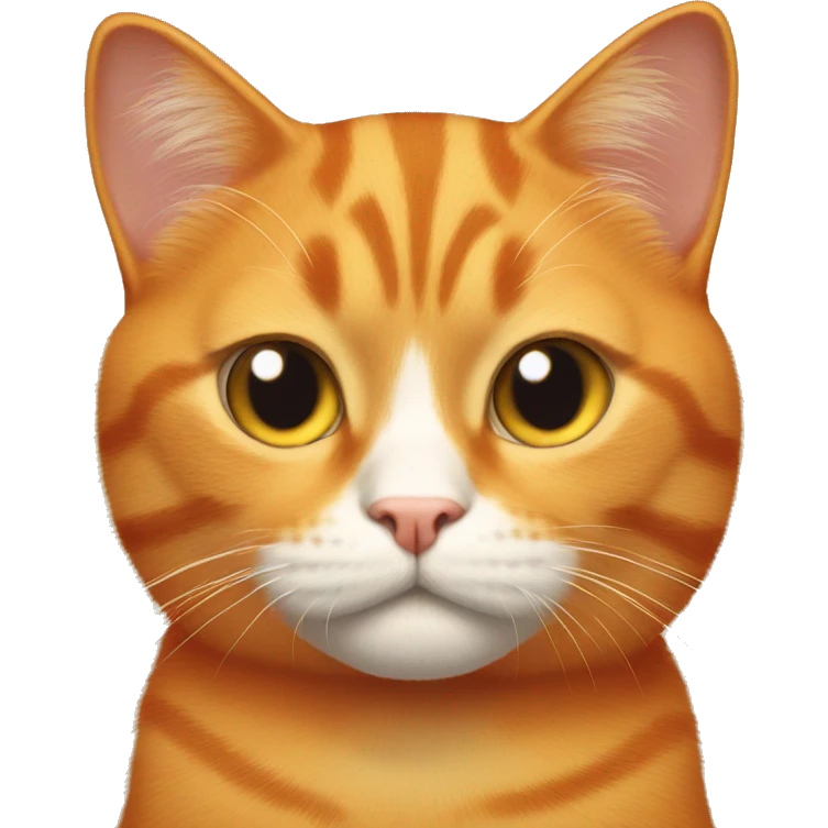 Orange cat with attitude emoji