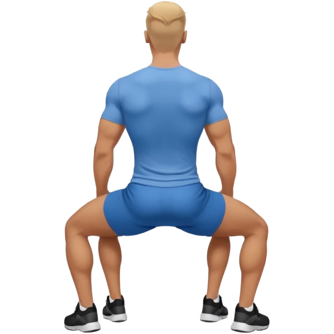 guy working out glutes with shirt on from the back emoji