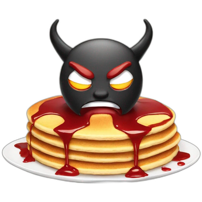 Satan are making pancakes emoji