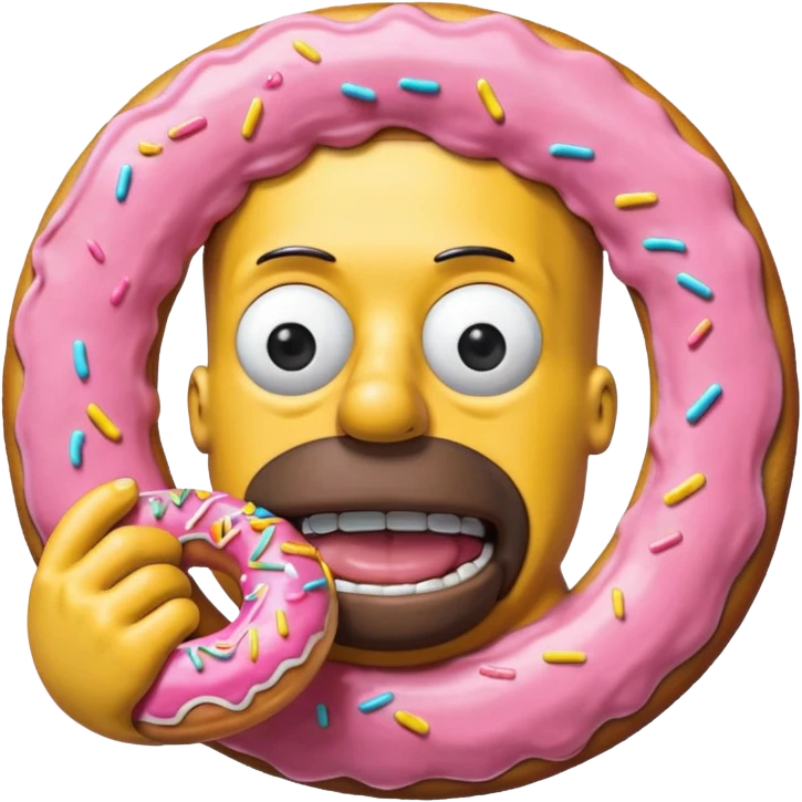 Homer simpson qui mange un donuts emoji