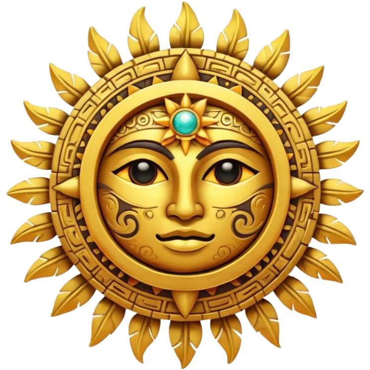 Sol y luna azteca emoji