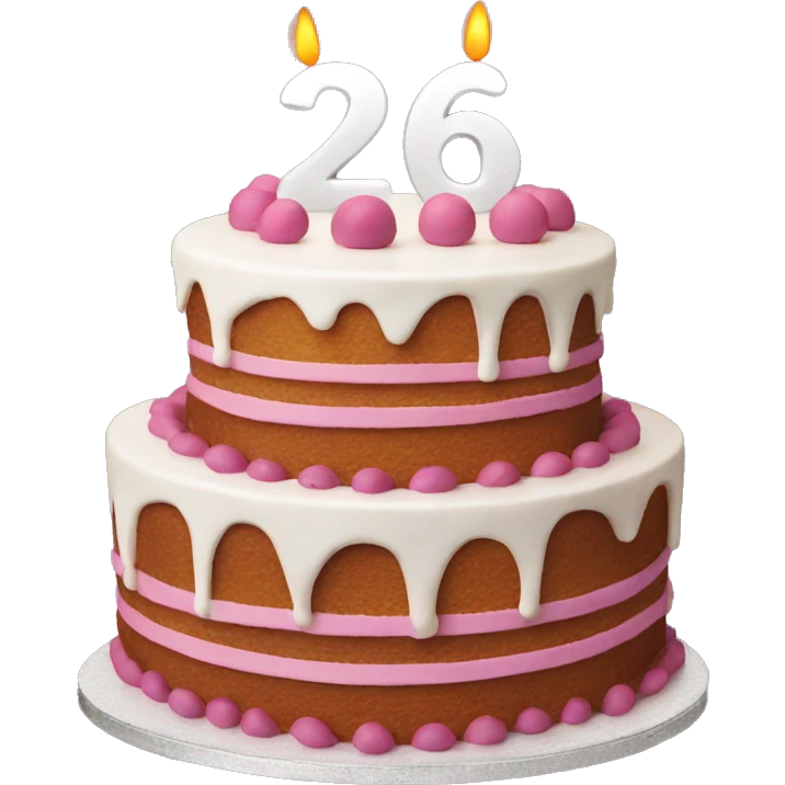 cake for a 26th birthday emoji