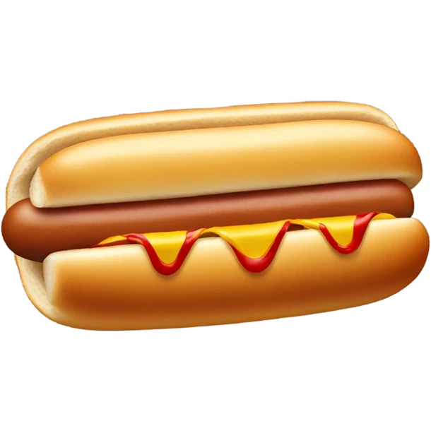 A hot dog emoji