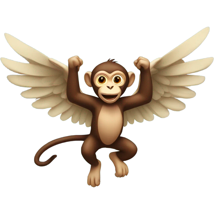 Monkeys fly emoji