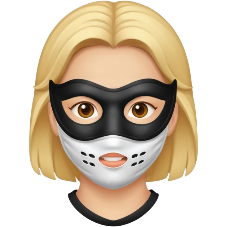 Fake Christian with a mask on their face emoji
