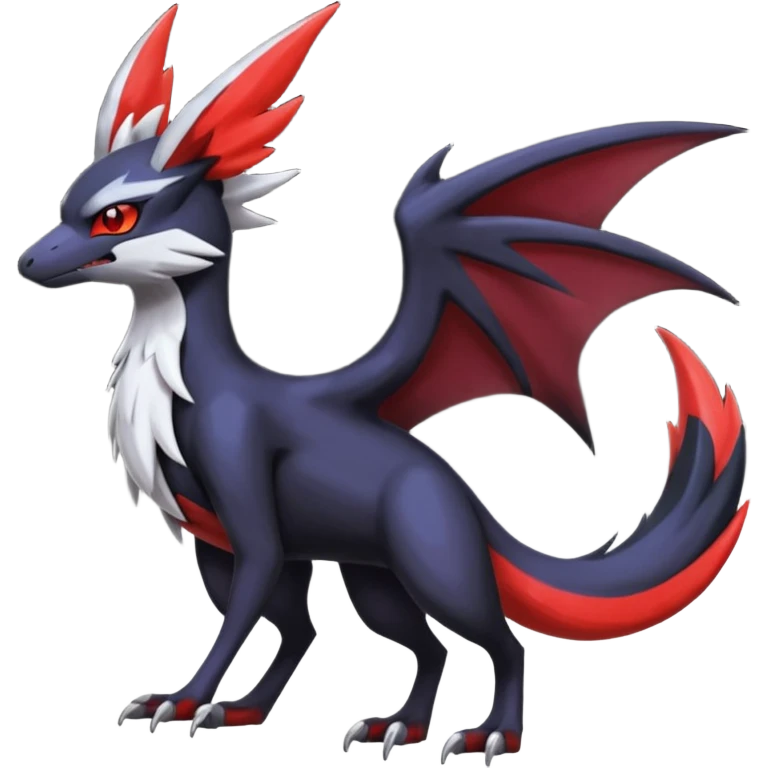 Spooky Nargacuga-Latias-Umbreon-Noibat-Noivern-Silvally-Pokémon-Fakémon-fusion (full body) emoji